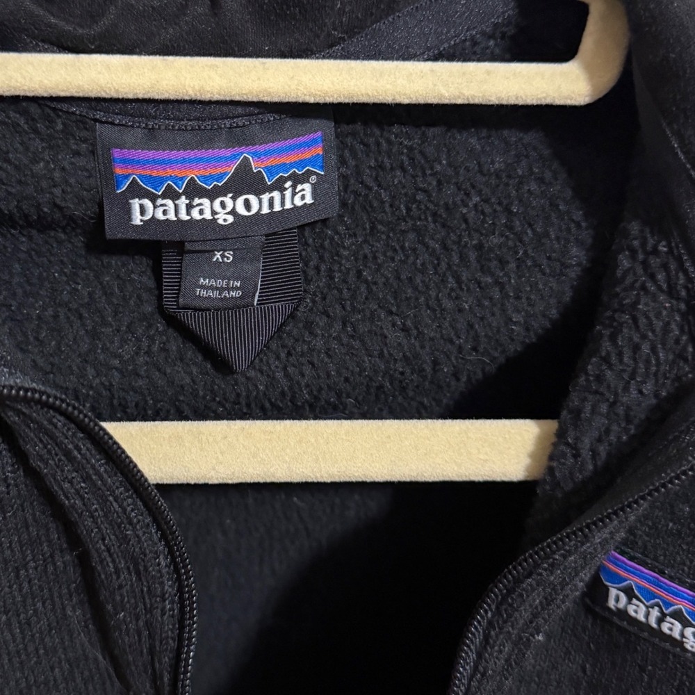 Patagonia‎ Dark Gray Ribbed Fleece Quarter Zip Pullover Women's XS - Picture 2 of 7